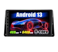 8 Core 4+64G SIXWIN Android 13 Autoradio con CarPlay/Android Auto/DSP per Renault Kangoo 2013-2020/Nissan NV250 2013-2021, 9" HD Navigatore GPS WiFi Bluetooth 5.0 USB FM RDS Radio Mirror Link +32 EQ