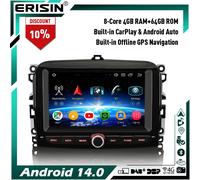 8-Core 4+64GB Android 14 Autoradio GPS DAB+ Per Fiat 500L CarPlay CANbus BT 5.0