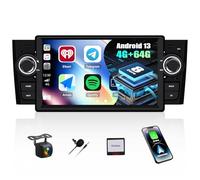 【8-CORE 4G+64G】CAMECHO Android 13 Autoradio per Fiat Punto 2005-2009/Fiat Linea 2007-2011 con DSP Wireless Carplay Navi, 7" Stereo con Schermo Bluetooth FM/RDS 32EQ Mirror Link+Telecamera Posteriore