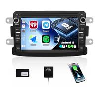 【8 CORE 4G+64G】CAMECHO Android 13 Autoradio per Renault Dacia Logan Duster Sandero Lodgy Capture Symbol Lada Xray con Navi Wireless Carplay DSP, 7" Stereo Bluetooth RDS 32EQ Mirror Link+Canbus+Mic