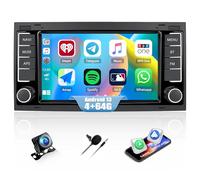 【8 CORE 4G+64G】CAMECHO Android 13 Autoradio per VW Touareg 2004-2011 VW Transporter T5 Multivan 2004-2009 con DSP Carplay Navi, 7" Stereo con Schermo Bluetooth RDS 32EQ MirrorLink+Telecamera Inversa