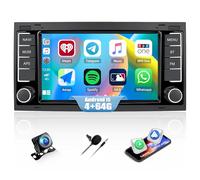 【8 CORE 4G+64G】CAMECHO Android 15 Autoradio per VW Touareg 2004-2011 VW Transporter T5 Multivan 2004-2009 con DSP Carplay Navi, 7" Stereo con Schermo Bluetooth RDS 32EQ MirrorLink+Telecamera Inversa
