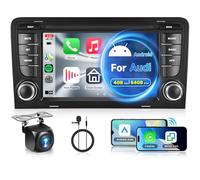 8 Core 4GB+64GB Autoradio per Audi A3 2003-2012/S3 2006-2012/RS3 2011-2012 con Wireless CarPlay Android Auto, Hodozzy Stereo Auto 7 Pollici Touch Screen con GPS Wifi, Bluetooth RDS, DSP Telecamera