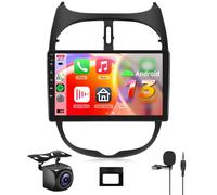 【8 Core 6+128G】Hodozzy Carplay Autoradio per Peugeot 206/206cc/Citroen C2 2001-2016,9 Pollice Touchscreen Android Autoradio Bluetooth con Android Auto/DSP/GPS/RDS/WIFI/USB