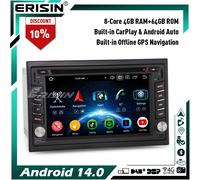 8-Core 64GB Android 14 2 DIN DVD Autoradio DAB+CarPlay Wifi IPS BT5.0 RDS 4G DSP
