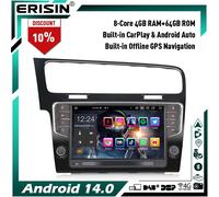 8-Core 64GB Android 14 Autoradio DAB+ Wifi GPS per VW Golf 7/VII CarPlay BT 5.0