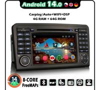 8-Core 64GB Android 14 Autoradio DVD Mercedes Classe ML/GL W164 X164 DAB+CarPlay
