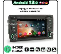 8 Core 64GB Android 14 Carplay Autoradio 2din Navigatore DSP OBD2 AUDI A3 S3 RS3