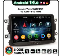 8-Core 64GB Android 14 DAB+Autoradio per Dacia Duster Dokker Sandero Logan Lodgy