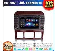 8-Core 64GB Android 14 DAB+ DVD Autoradio GPS per Mercedes Classe S/CL W220 W215