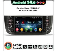 8-Core 64GB Android 14 Fiat Grande Punto Linea DAB+Autoradio CarPlay Navi Wifi