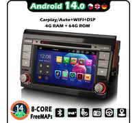 8-Core 64GB Autoradio FIAT BRAVO CarPlay Bluetooth 5.0 Navigatore Auto DAB+IPS