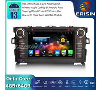 8-Core 64GB DAB+ Android 14 Toyota Auris Autoradio CarPlay Wifi OBD2 FM BT DVD