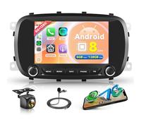 8 Core 6G+128G Android Autoradio per Fiat 500X 2014-2020 Wireless Carplay Android Auto 7 Pollici Touchscreen Autoradio con GPS Navi WiFi Mirror Link Bluetooth FM/RDS/DSP EQ/SWC Telecamera Posteriore