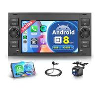 8 Core 6G+128G Android Autoradio per Ford Focus C-Max S-Max Kuga Fiesta Transit Fusion Mondeo Galaxy Connect Wireless Carplay Android Auto 7 Pollici Autoradio GPS Navi WiFi Bluetooth FM/RDS/DSP EQ/SWC