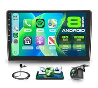 8 Core 6G+128G Android Autoradio pour Citroen C5 2008-2017 Wireless Carplay Android Auto GPS Navi WiFi 360° Panorama 10 Pollici Touchscreen Radio Bluetooth FM/RDS/DSP EQ/USB/SWC Telecamera Posteriore