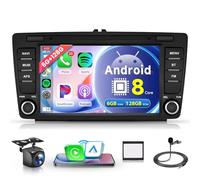8 Core 6G+128G Wireless Carplay Android Autoradio per Skoda Octavia 2 mk2 Rapid Yeti Roomster Superb 8 Pollici Autoradio Android Auto GPS Navi WiFi Bluetooth FM/RDS/DSP/USB/SWC Telecamera Posteriore