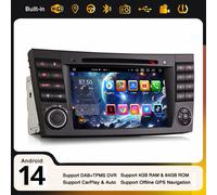 8-Core 7" Android 14 DAB+ Autoradio Navi Mercedes Classe E/CLS W211 W219 CarPlay