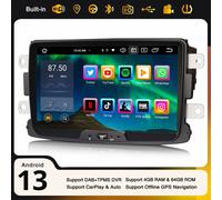 8-Core 8" DSP Android 14 Autoradio GPS Renault Dacia Duster Logan Sandero Dokker