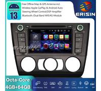 8-Core Android 13 Autoradio GPS Navi DAB+CarPlay DVD per BMW Série 1 E81 E82 E88