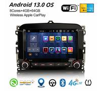 8-Core Android 13 DAB+ Autoradio CarPlay Navi 64GB BT Canbus Fiat 500L 2012-2017