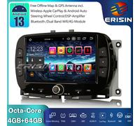 8-Core Android 13 Navi Autoradio GPS CarPlay OBD2 FM per Fiat 500 500C 500S 500E