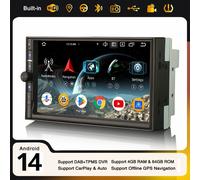8 Core Android 14 2DIN Autoradio CarPlay 4GB+64GB DSP WiFi DAB+ USB 7"Navigatore