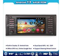 8-Core Android 14 Autoradio BMW 5 Serie E39 M5 DAB+Navi SWC DSP DVR CarPlay GPS