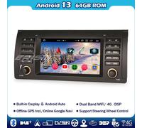 8-Core Android 14 Autoradio BMW X5 E53 DAB+GPS Navi Bluetooth CarPlay SWC 4G RDS