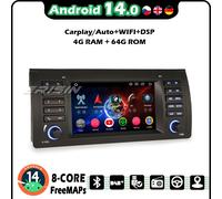 8-Core Android 14 Autoradio BMW X5 E53 DAB+GPS Navi Bluetooth CarPlay SWC CANBUS