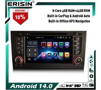 8-Core Android 14 Autoradio GPS Audi A6 S6 RS6 Allroad DAB+CarPlay Wifi DVD Navi