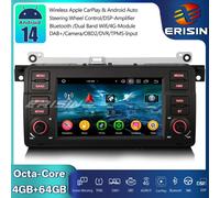 8-Core Android 14 Autoradio GPS CarPlay Wifi BMW Serie 3 E46 M3 Rover 75 MG ZT