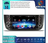8-Core Android 14 Autoradio GPS DAB+CarPlay FM Wifi per Fiat Grande Punto Linea