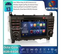 8-Core Android 14 Autoradio GPS DAB+RDS CD Mercedes Benz CLC/G/C Class W203 W463