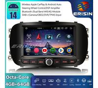 8-Core Android 14 Autoradio GPS per Fiat 500X CarPlay FM OBD2 USB RDS DAB+ Wifi