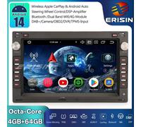 8-Core Android 14 Autoradio GPS per VW Jetta Polo Passat Golf 4 T4 T5 Seat Skoda