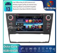 8-Core Android 14 Car Stereo Sat Nav BT5.0 DAB+ for BMW 3 Series E90 E91 E92 E93