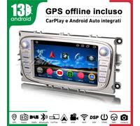 8 Core Android 14 Carplay GPS DSP Autoradio Ford Mondeo Focus C/S-Max Galaxy DVR
