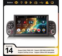 8-Core Android 14 DAB+ Autoradio CarPlay Navi Wifi USB 4G BT 64GB Fiat Panda MK3
