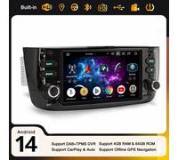 8-Core Android 14 Fiat Grande Punto Linea DAB+ Autoradio CarPlay Navi Wifi 64GB