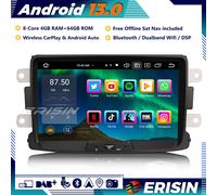 8-Core Android 14 GPS Autoradio DAB+4G Renault Dacia Duster Sandero Dokker Logan