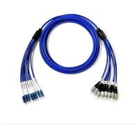8-Core Armored monomodale fibra Patch Cord Blu (150m ST-ST)