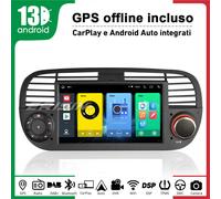 8-Core Autoradio per FIAT 500 Android 13 CarPlay FM DAB+ BT OBD TPMS WiFi Canbus