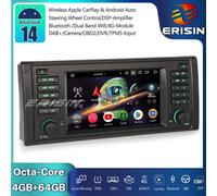 8-Core CarPlay Android 14 Autoradio GPS per BMW 5 Series E39 DAB+Navi Canbus RDS