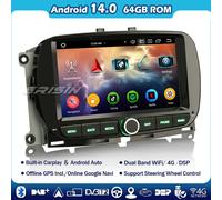 8 Core Carplay Android 14 Autoradio per Fiat 500/500C/500S/500E GPS Navigatore