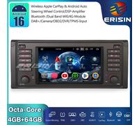 8-Core CarPlay Android 16 Autoradio GPS per BMW 5 Series E39 DAB+Navi Canbus RDS