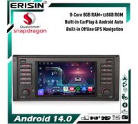 8-Core Qualcomm 128GB 8-Core Android 14 GPS Autoradio BT per BMW 5 Series E39 M5