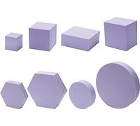 8 cubi geometrici per fotografia, espositore per gioielli, in schiuma, per esporre prodotti profumati e bigiotteria (viola)