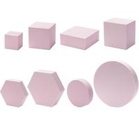 8 cubi geometrici per fotografia, espositore per gioielli, in schiuma, per esporre prodotti profumati e bigiotteria (rosa)
