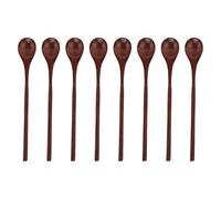 8 cucchiai di legno per mescolare con manico lungo, cucchiai da cucina lisci, sicuri e privi di odori per cucinare, mescolare e servire; utensili per mescolare caffè e alimenti in